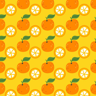 橙色水果图案背景
