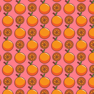 橙子图案背景设计