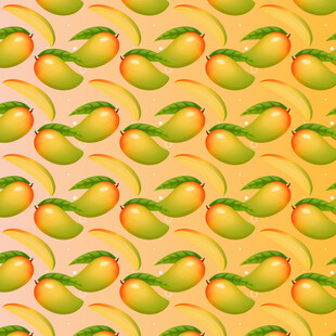 芒果水果图案背景
