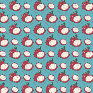 火龙果图案的清新背景图