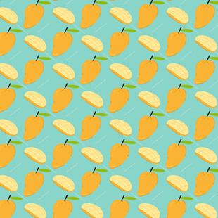 清新芒果图案背景图