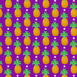 紫色背景的菠萝图案