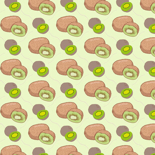 卡通猕猴桃无缝图案