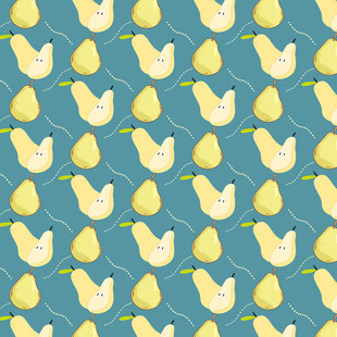 蓝底梨图案背景