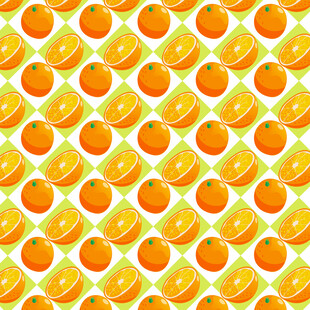 橙色水果切片图案背景