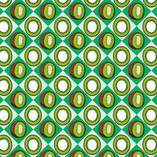 猕猴桃图案无缝背景图