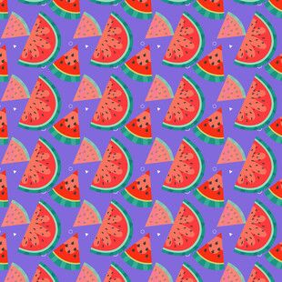 紫色背景西瓜图案纹理
