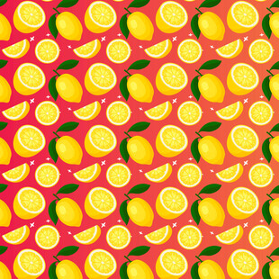 柠檬图案背景 
