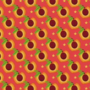 桃子图案背景的多彩设计