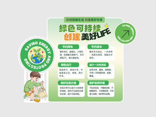绿色环保行动宣传海报展板