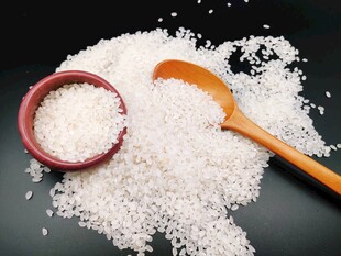 大米食材五谷杂粮勺碗摄影