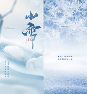 雪地节气海报设计
