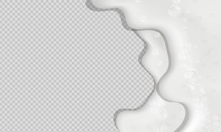 白色波浪形边框图案