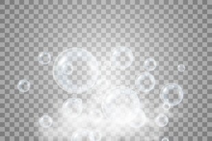 梦幻白色气泡背景效果
