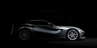 炫酷银黑跑车特写