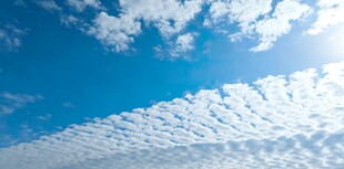 晴朗蓝天层叠云朵景观