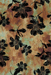 复古花卉图案布料
