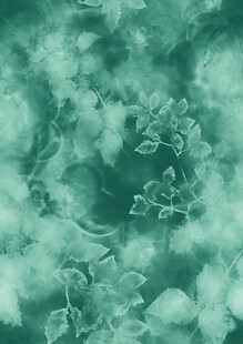梦幻绿调植物纹理背景