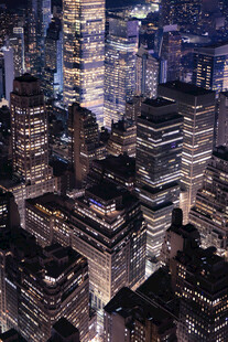 繁华都市夜景俯瞰图