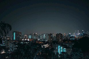 城市夜景俯瞰