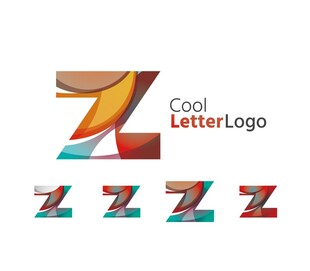 多彩Z字母标志设计