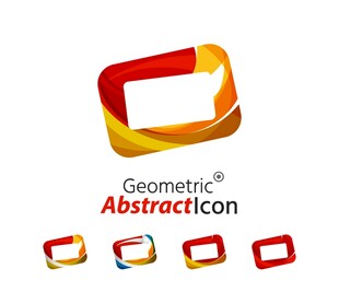 几何抽象风格标志设计