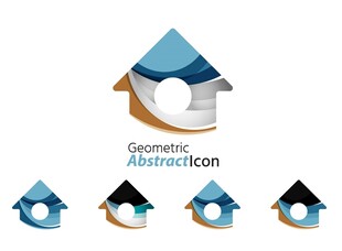 几何房屋图标设计