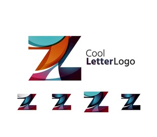 多彩字母Z标志设计