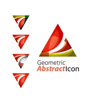 几何抽象图标设计示例