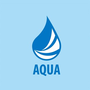 蓝色水滴AQUA标志