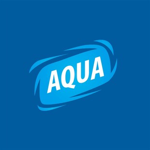 蓝色AQUA标志设计