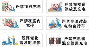 电瓶车安全警示标识