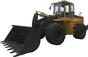 黄色装载机机械模型