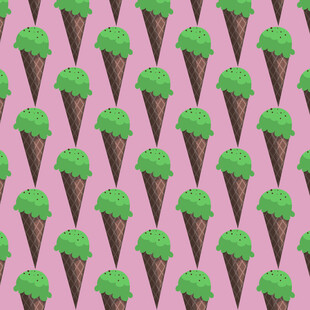 粉色背景的冰淇淋图案