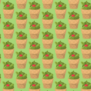 抹茶冰淇淋图案背景