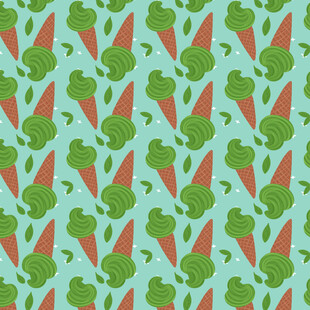 抹茶甜筒图案背景