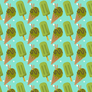 绿色冰淇淋图案背景