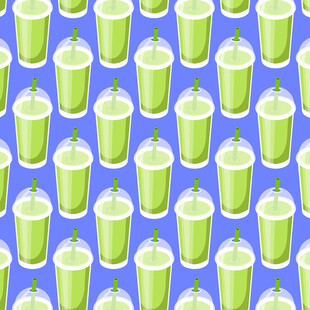 绿色饮料图案背景设计