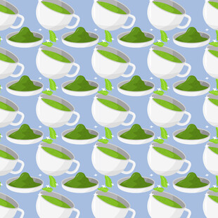 抹茶杯图案背景