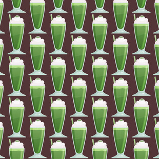 绿色饮品图案背景设计