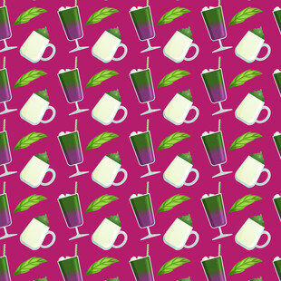 多彩饮品图案背景设计