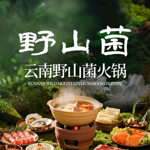 云南野山菌火锅诱人场景