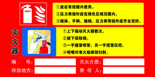 灭火器使用说明宣传海报