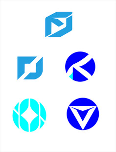 简约几何风格企业标志log设计