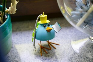 蓝色小鸟摆件 可爱又精致