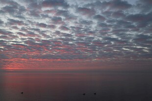 海上绚丽日出天空美景
