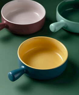 多彩带柄陶瓷杯