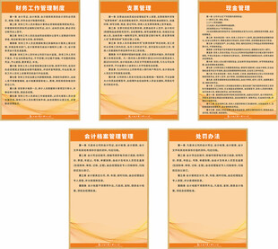 财务会计管理制度企业制度展板