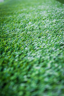 翠绿人造草坪特写