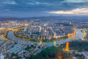 赣州南康城市夜景